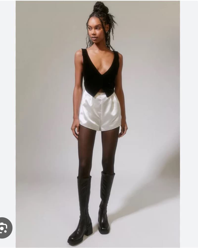 For Love & Lemons Drew Velvet Romper - Image 1