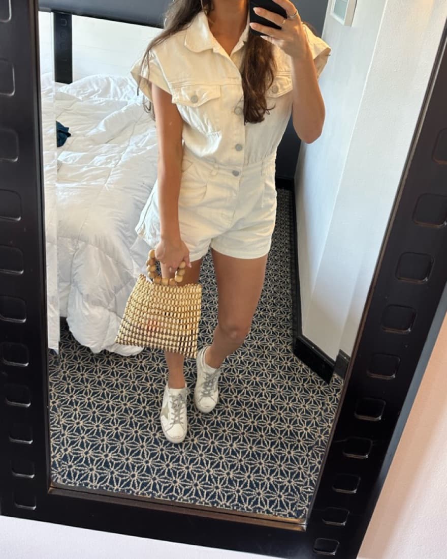 BlankNYC White Denim Romper  - Image 1