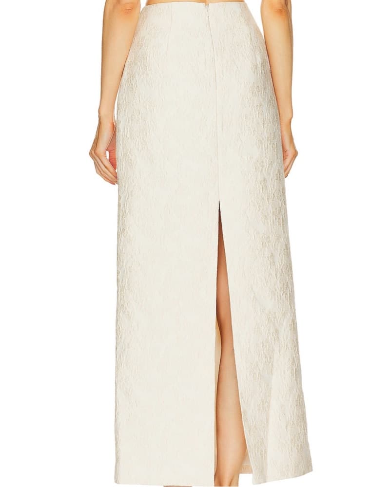 Morgan Skirt and Top In Cream Jacquard - Image 2