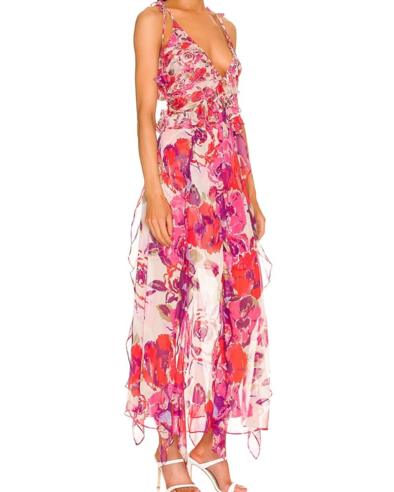 Vibrant Floral Maxi Dress - Image 2