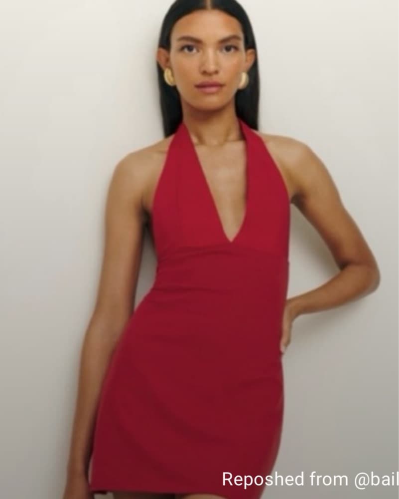 Reformation Baker Knit Dress - Lipstick  - Image 1