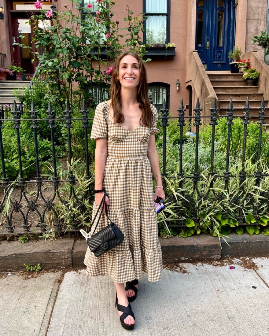 Gingham Sweetheart Midi Summer Dress - Image 4