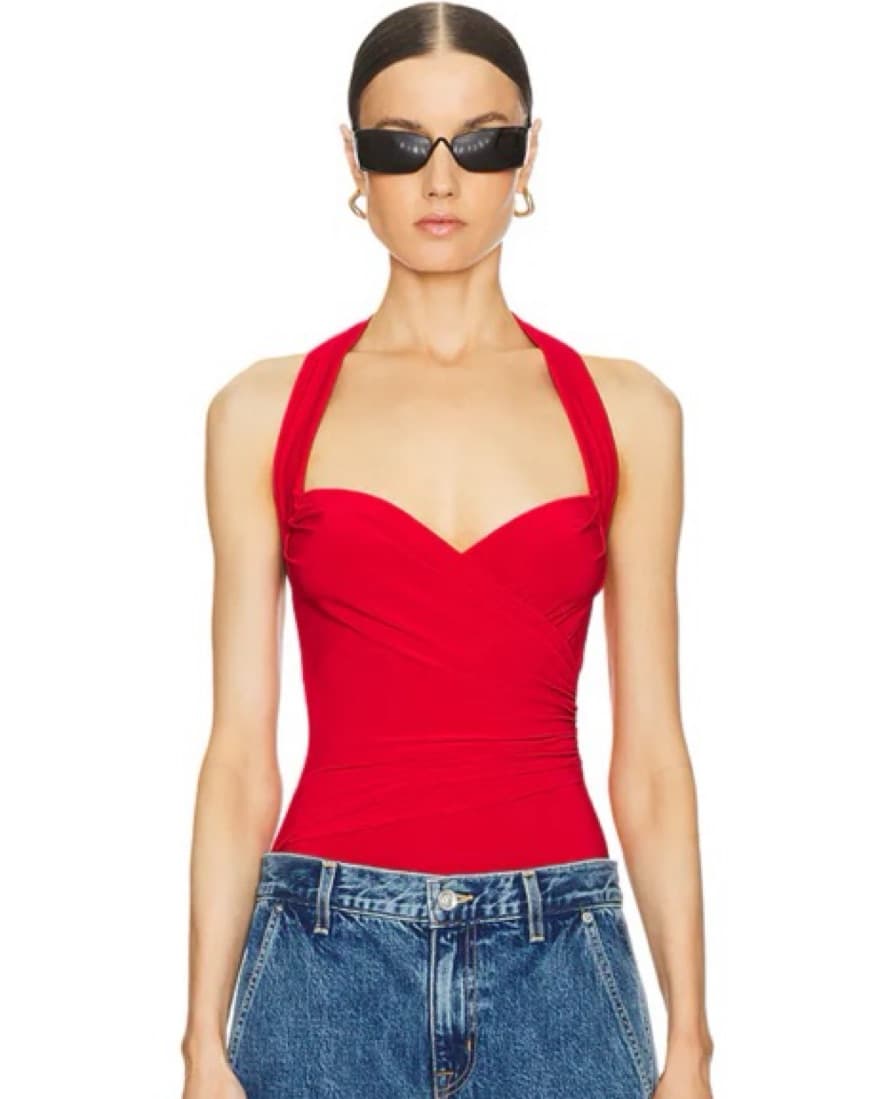 Cayla Red Bodysuit (Norma Kamali) - Image 1