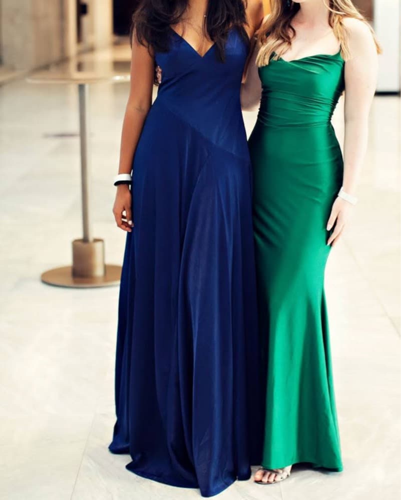 Aidan Blue Long Formal Dress - Image 2