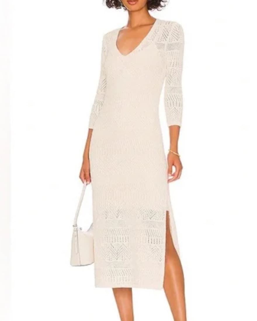 Rag&Bone Renee Long Dress, Black, Small - Image 3
