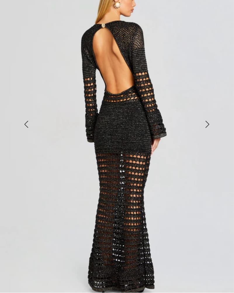 Retrofete Elvana Knit Crochet Dress - Image 2