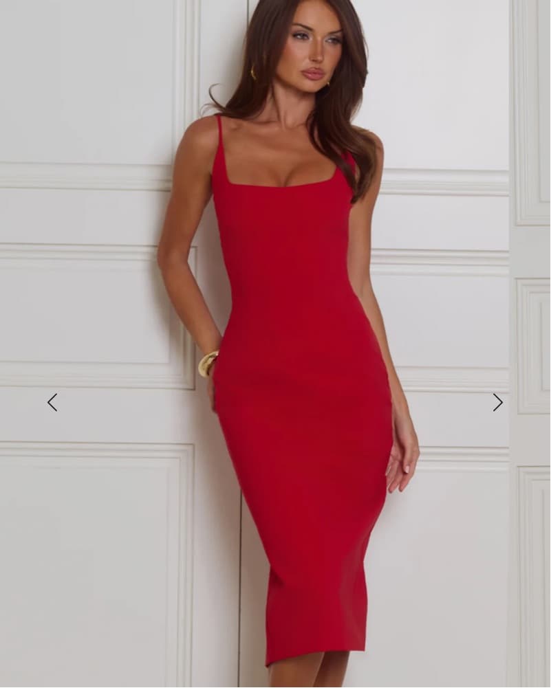 Hello Molly Midi Dress Red - Image 2