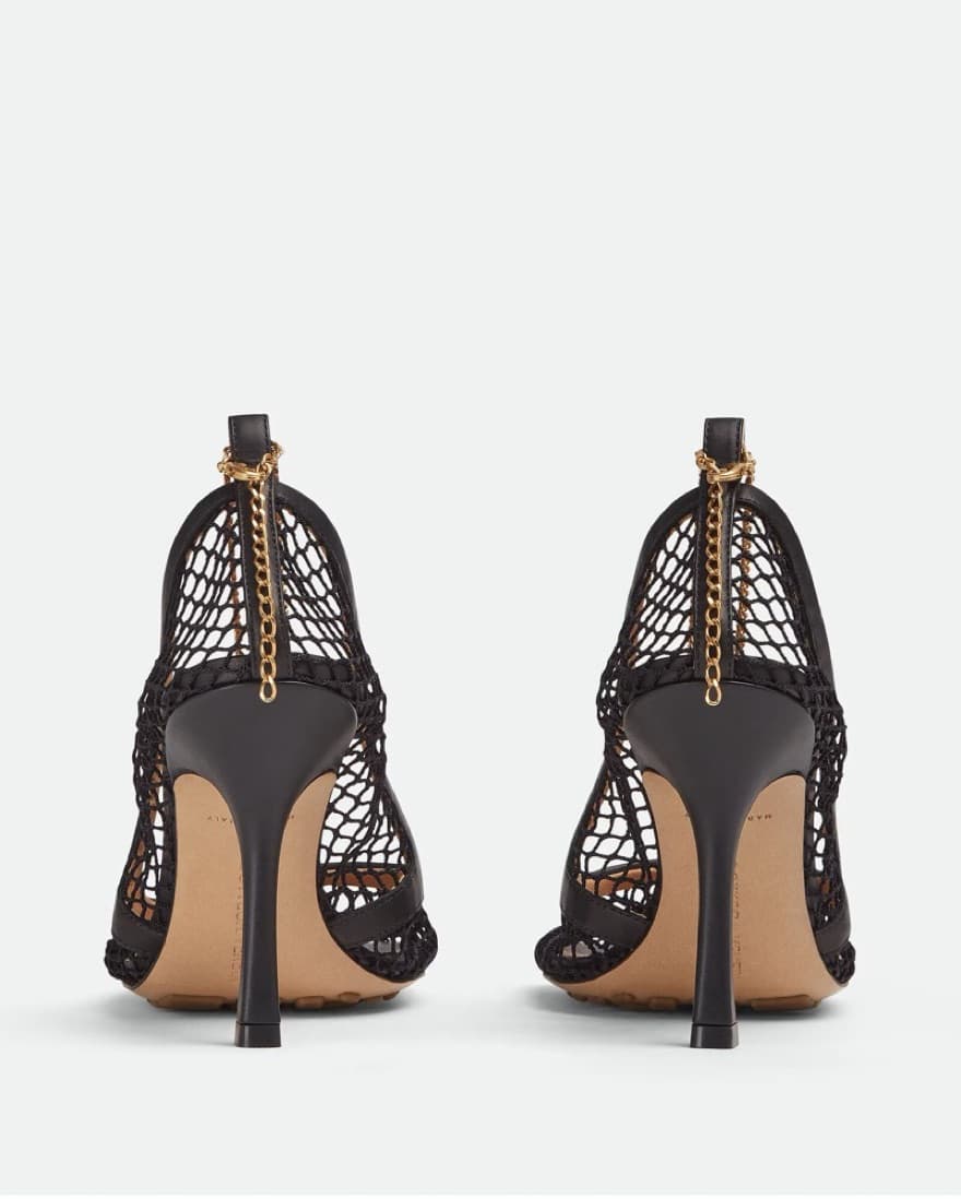 Bottega Veneta Black Mesh Pumps - Image 2