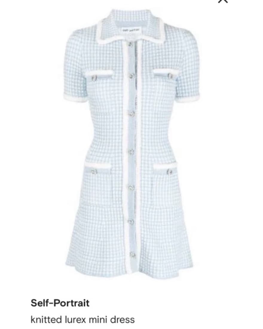 Self portrait knitted lurex mini dress - Image 2