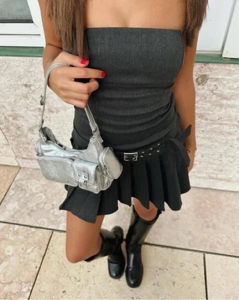 Bershka Belter Check Dress - Image 1