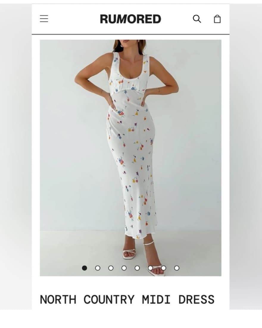 Rumored White Floral Dress - Image 1