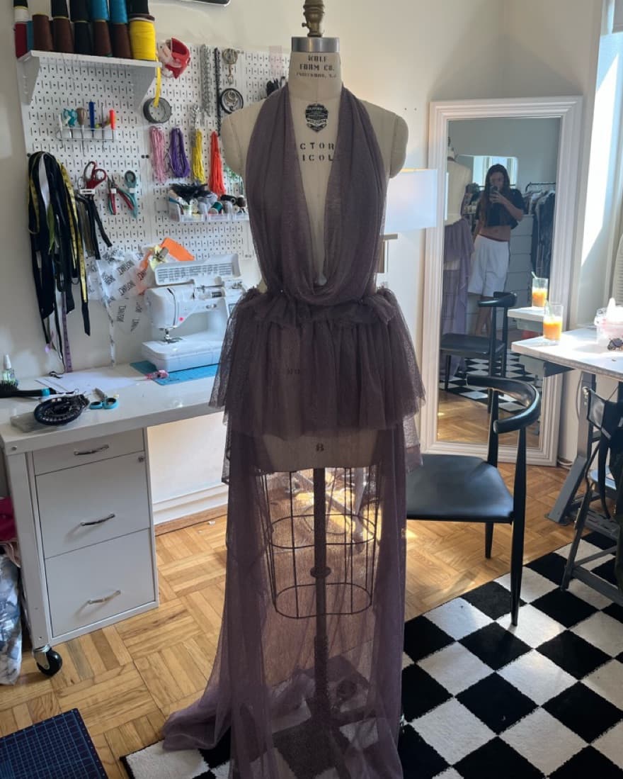 Handmade Sheer Gown - Image 4