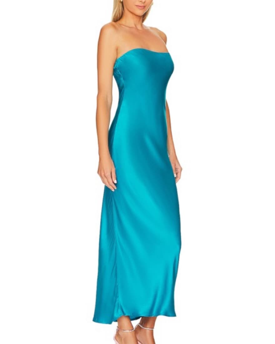 Blue Strapless Dress - Image 1