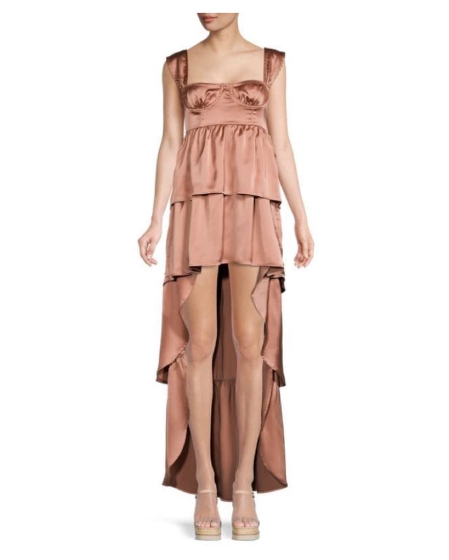 WeWoreWhat Pink Corset High Low Maxi  - Image 2