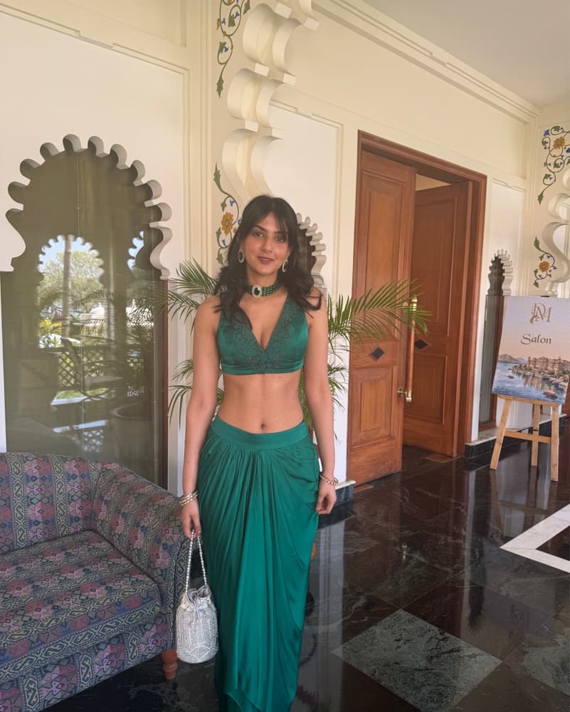 Emerald Green Skirt And Top  - Image 6