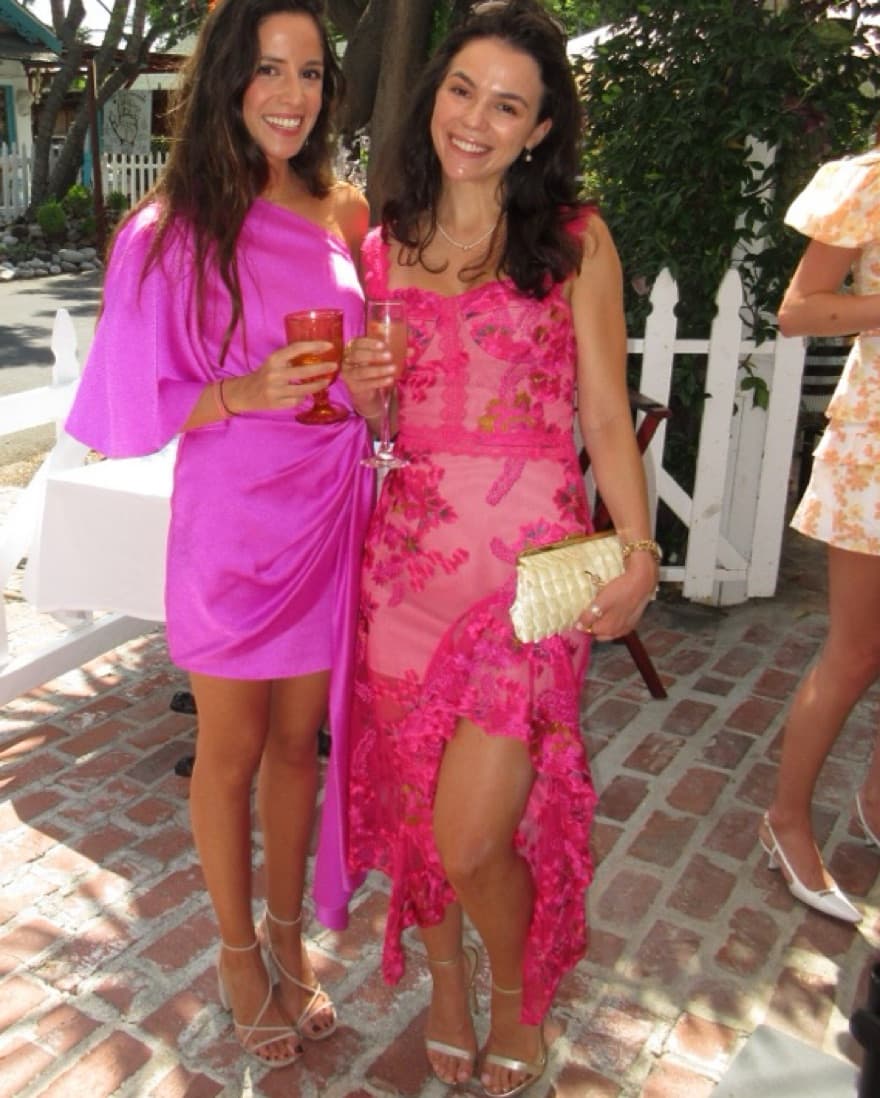 Bronx And Banco Floral Deep Pink Dress - Image 1
