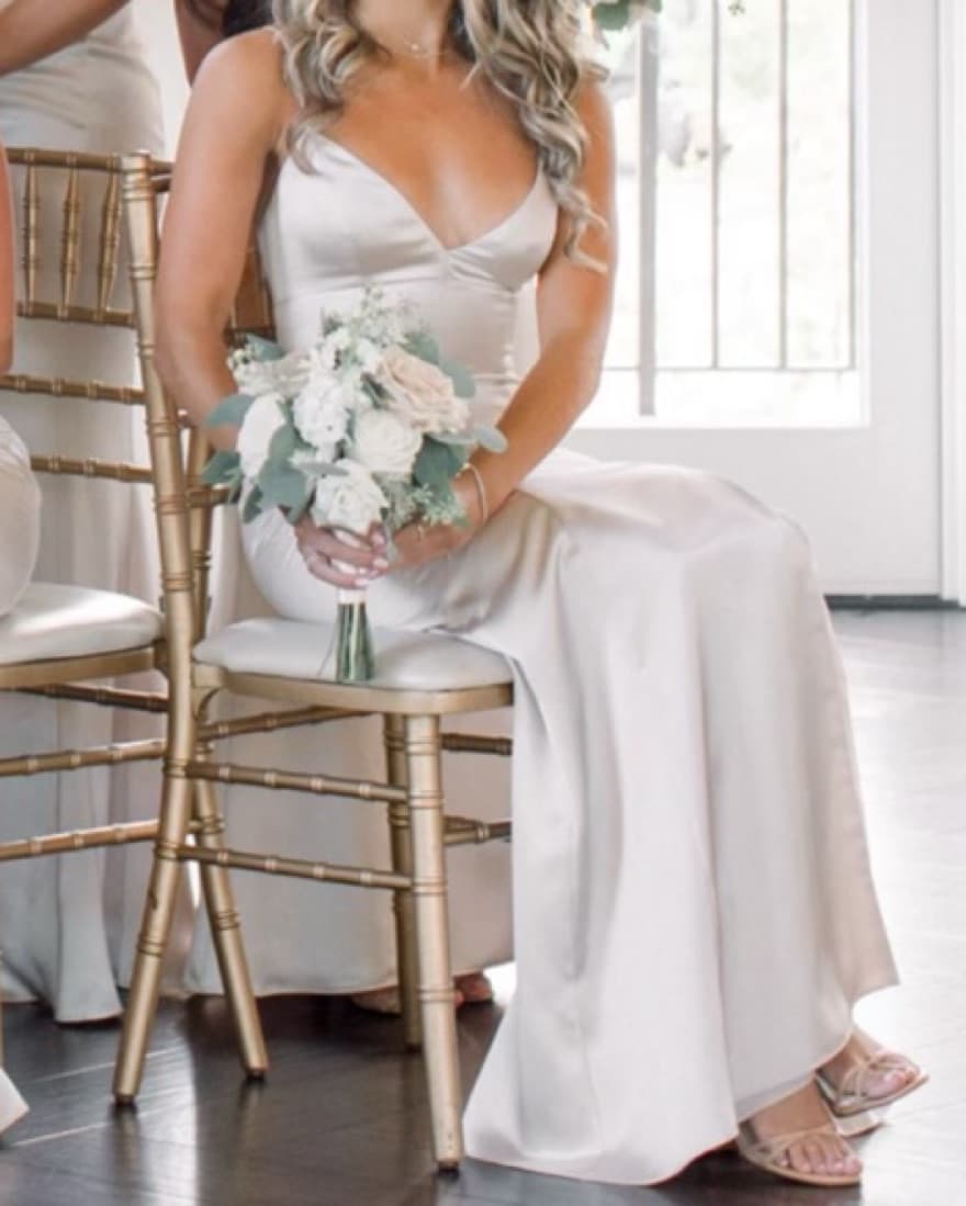 Amsale Briar Dress Champagne  - Image 5