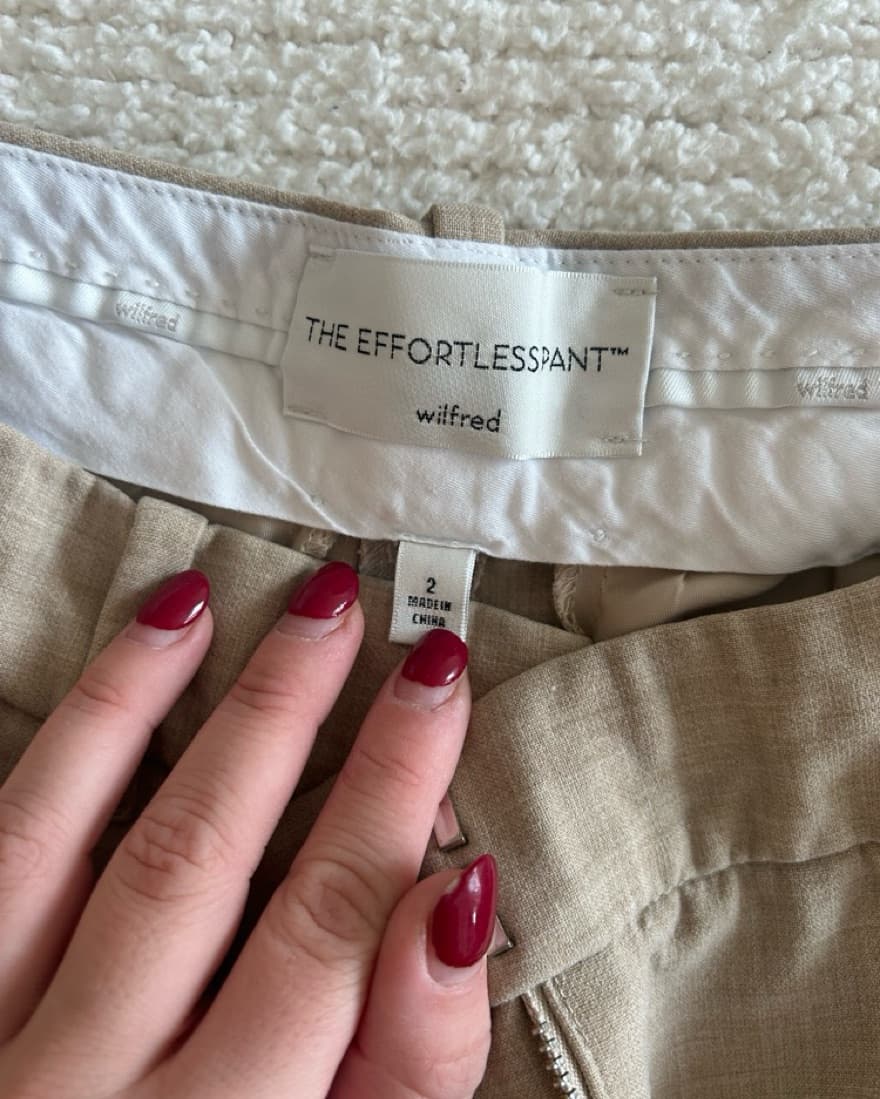 Aritzia Tan Efortless Pants  - Image 2