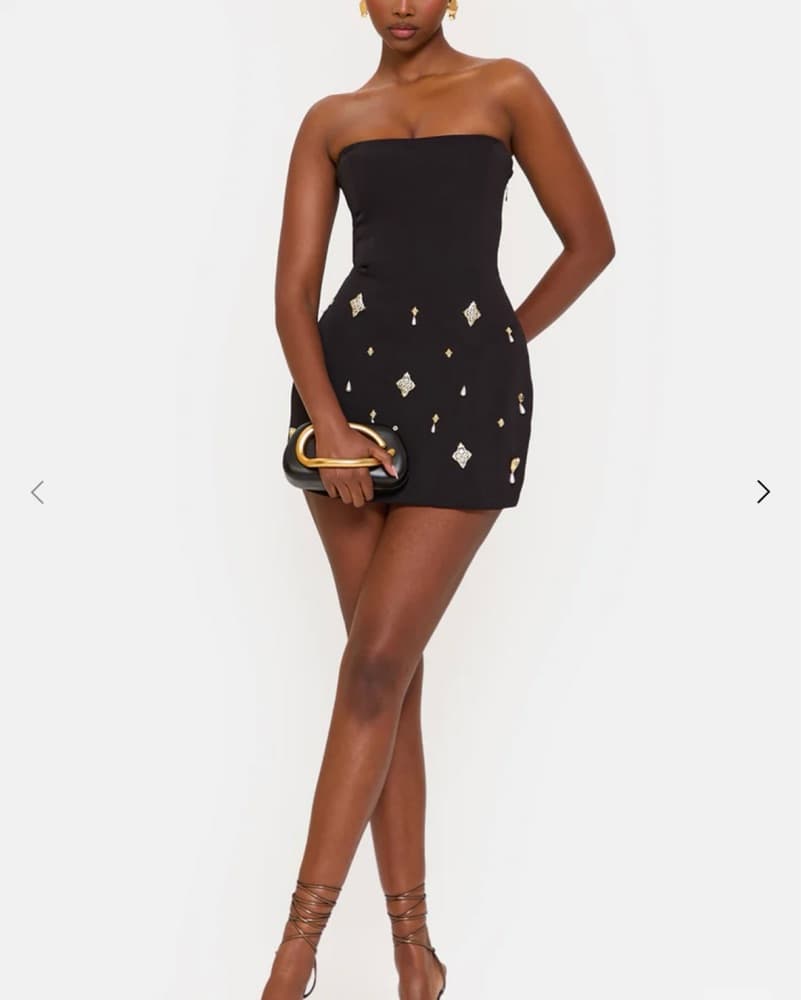 Blaxk Emblished Dress  - Image 1