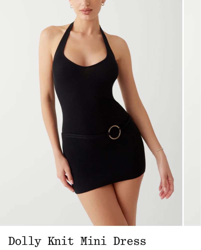 Black Knit Dress - Image 1