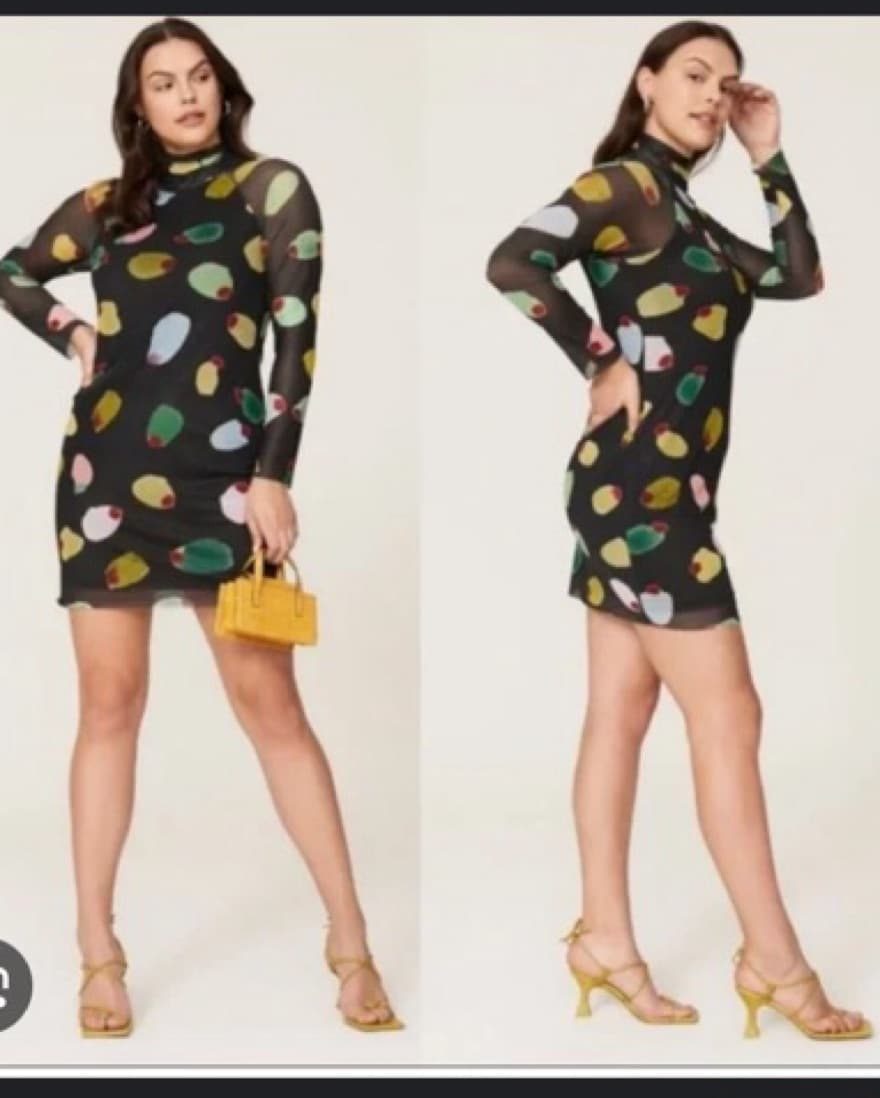 Olive Printed Dress  - Image 3