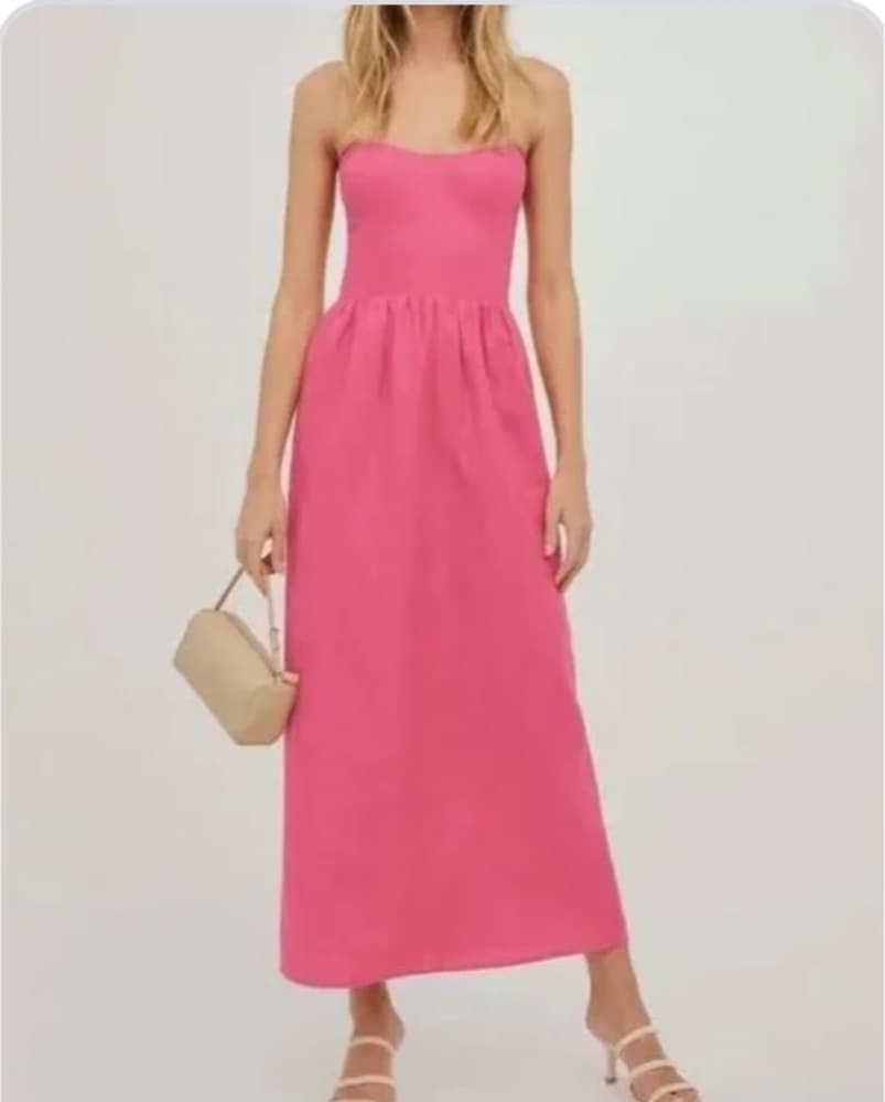 Reformation Linen Midi Dress - Image 1