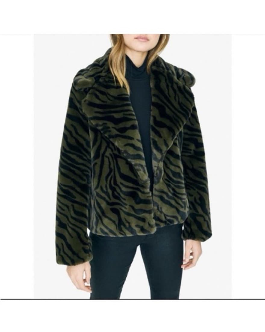 Sanctuary Zebra Striped Fur Jacket - Image 2