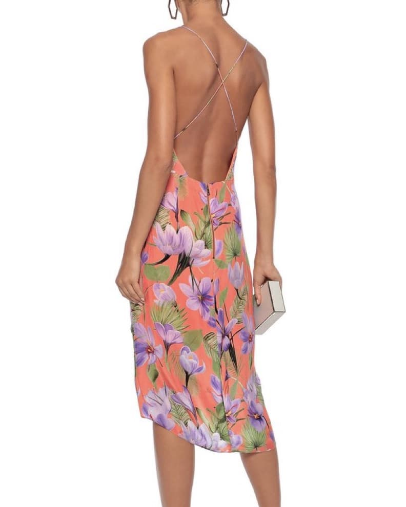 Alice & Olivia Coral Tropical print Dres - Image 2