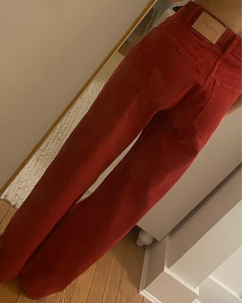 Reformation Collection Red Jeans - Image 3