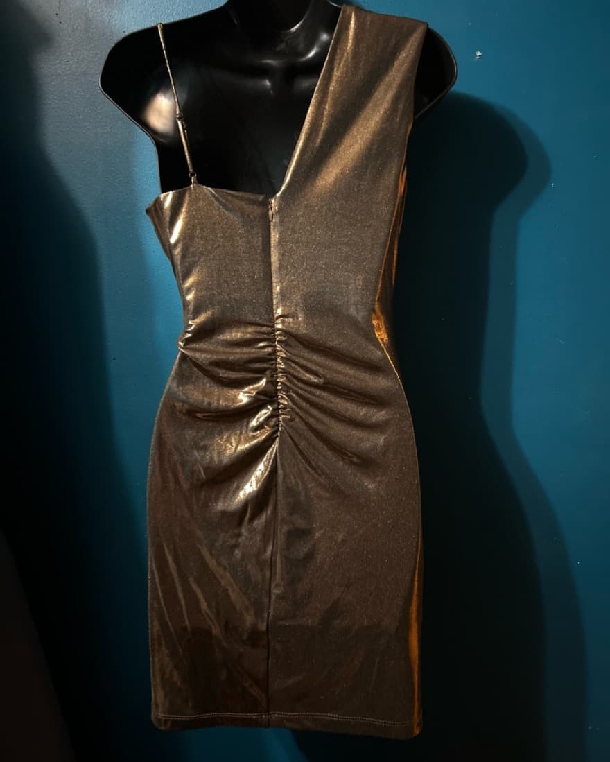 BCBGMAXAZRIA Bodycon Metallic Dress - Image 2