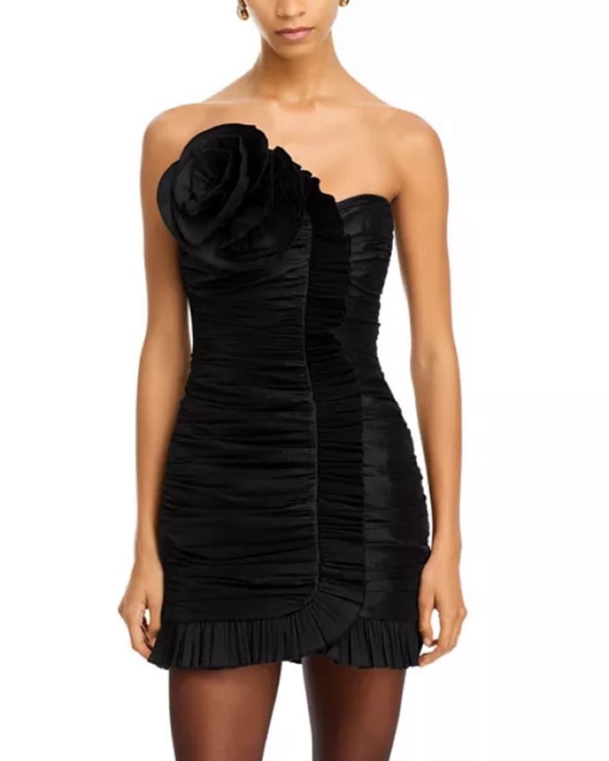 Ronny Kobo Strapless Black Mini Dress - Image 5