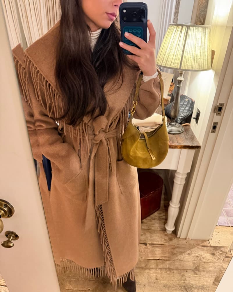 SIMKHAI Fringe Wool Coat - Image 2