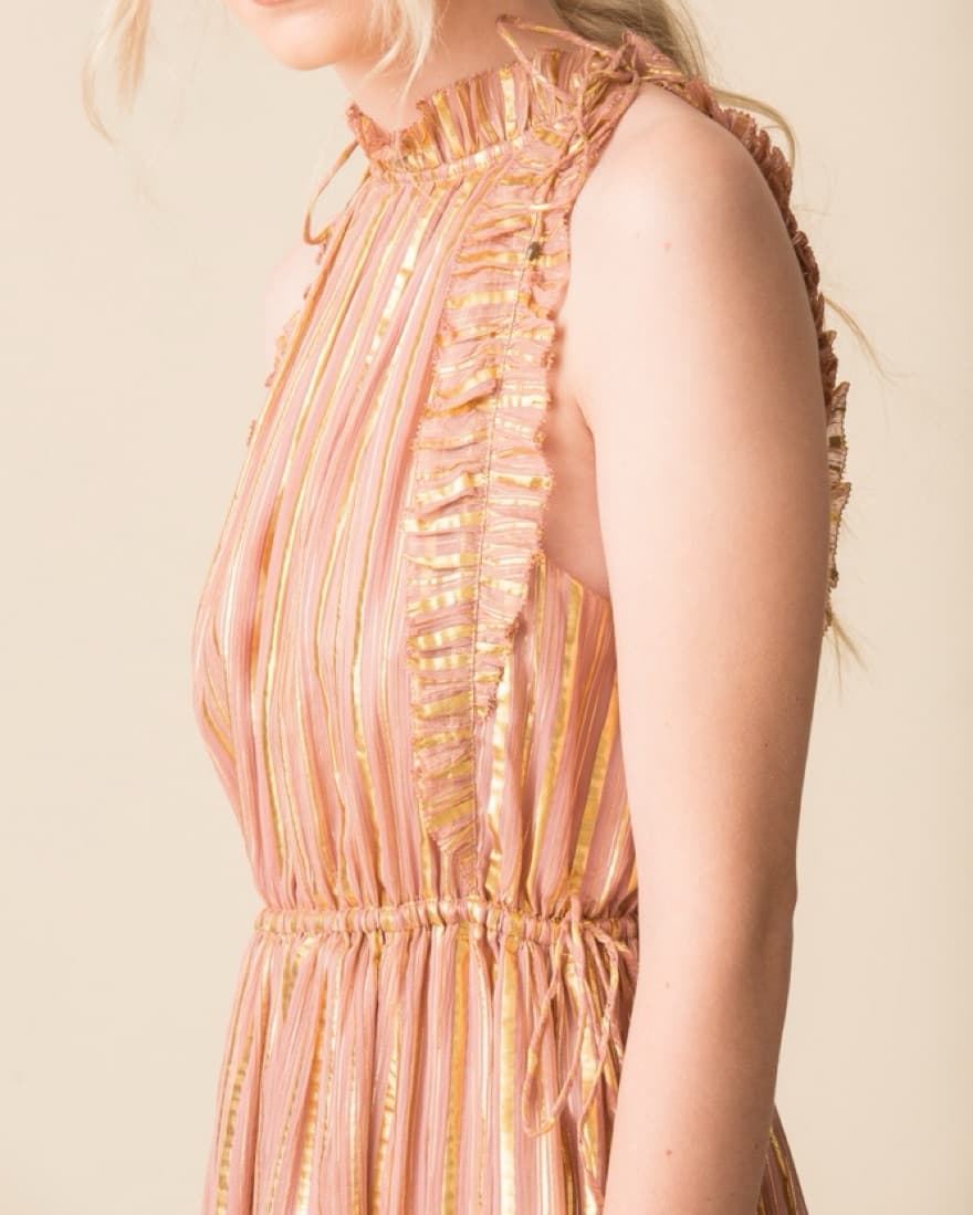 Ulla Johnson Ottilie Striped Lurex Maxi  - Image 3