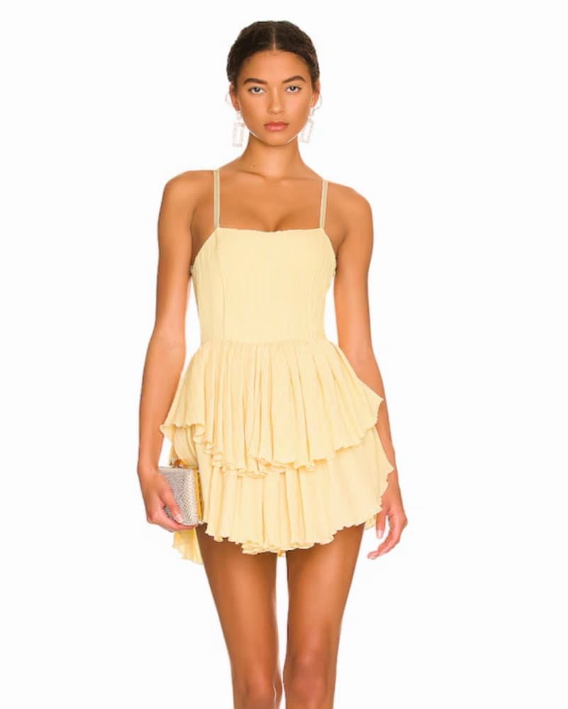 Yellow mini dress - Image 3