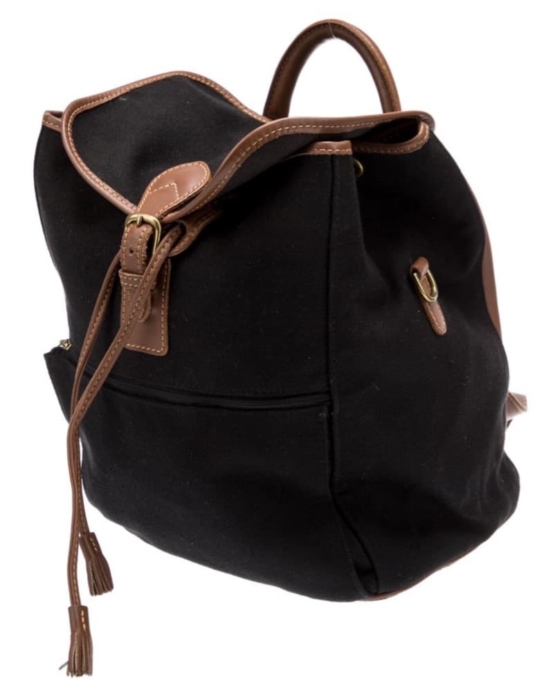 T. Anthony Canvas Backpack, Leather Trim - Image 3