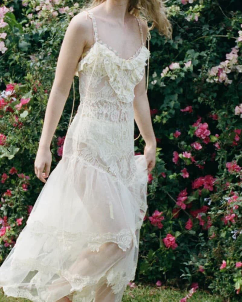 Adeline Cream Lace Maxi Dress  - Image 4
