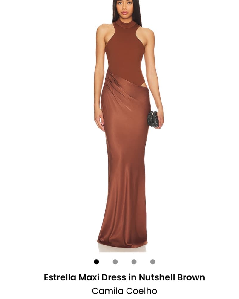 Stunning Nutshell Brown Maxi Dress - Image 1