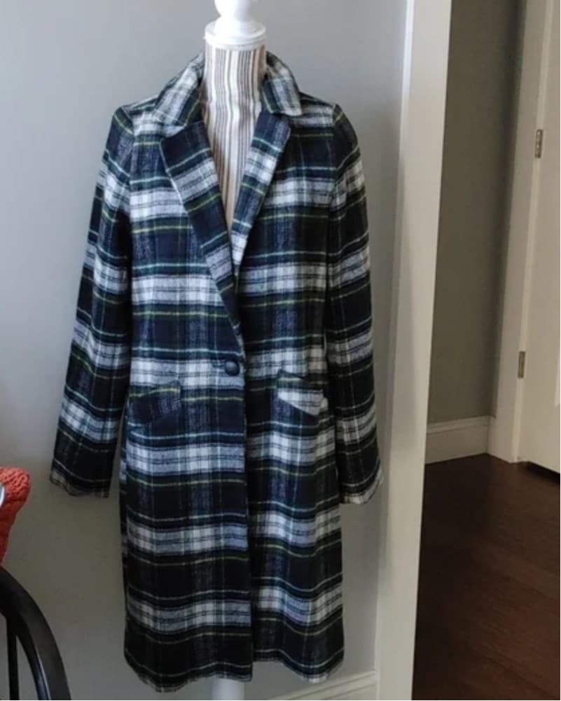 Cozy Plaid Coat  - Image 2
