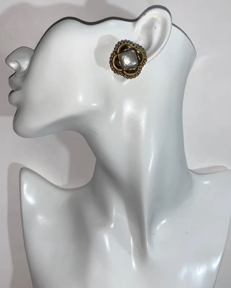 vintage CHANEL earrings - Image 1