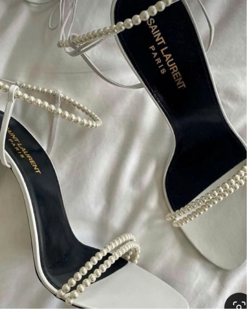 Saint Laurent Luna Pearl Sandals/Heels - Image 1