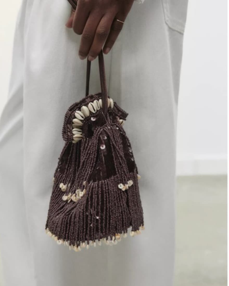 Zara Shell Beaded Bag - Image 1