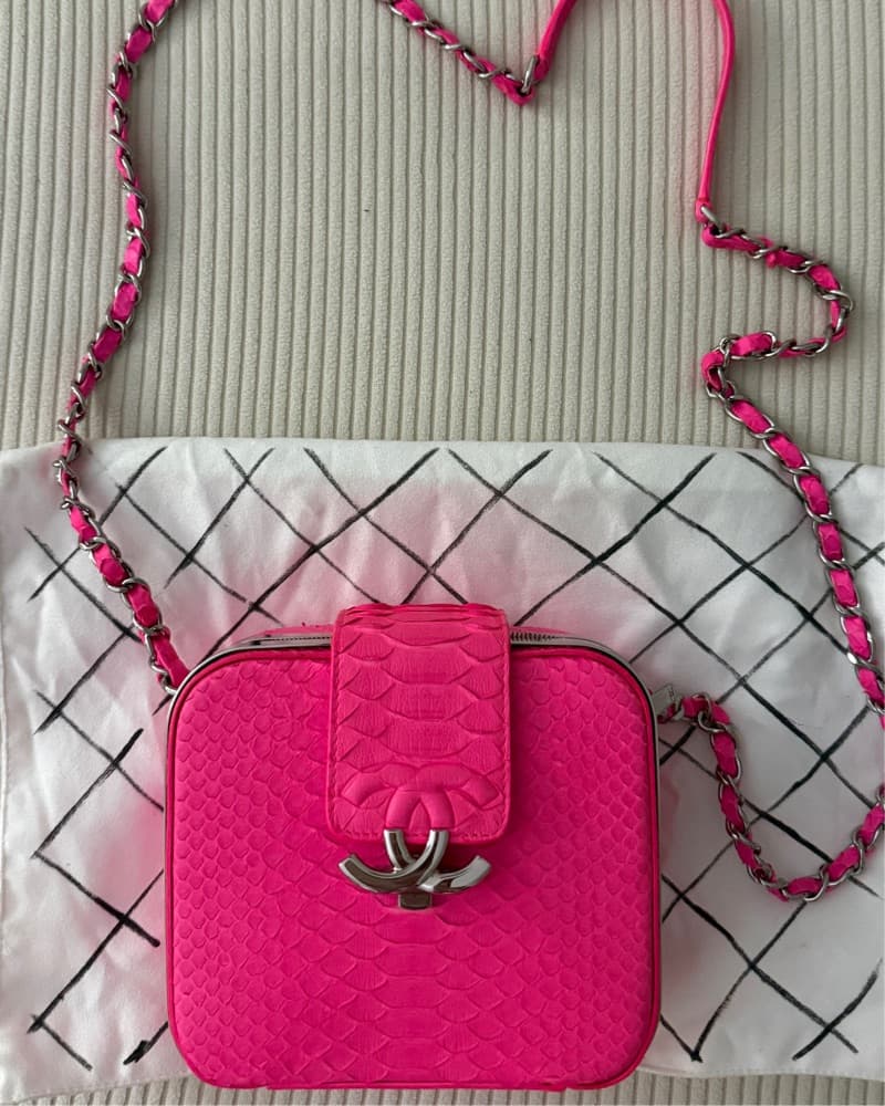 Chanel Pink Python Bag - Image 2