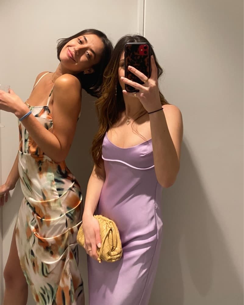 Viral Zara Satin Dress In Lilac - Image 1