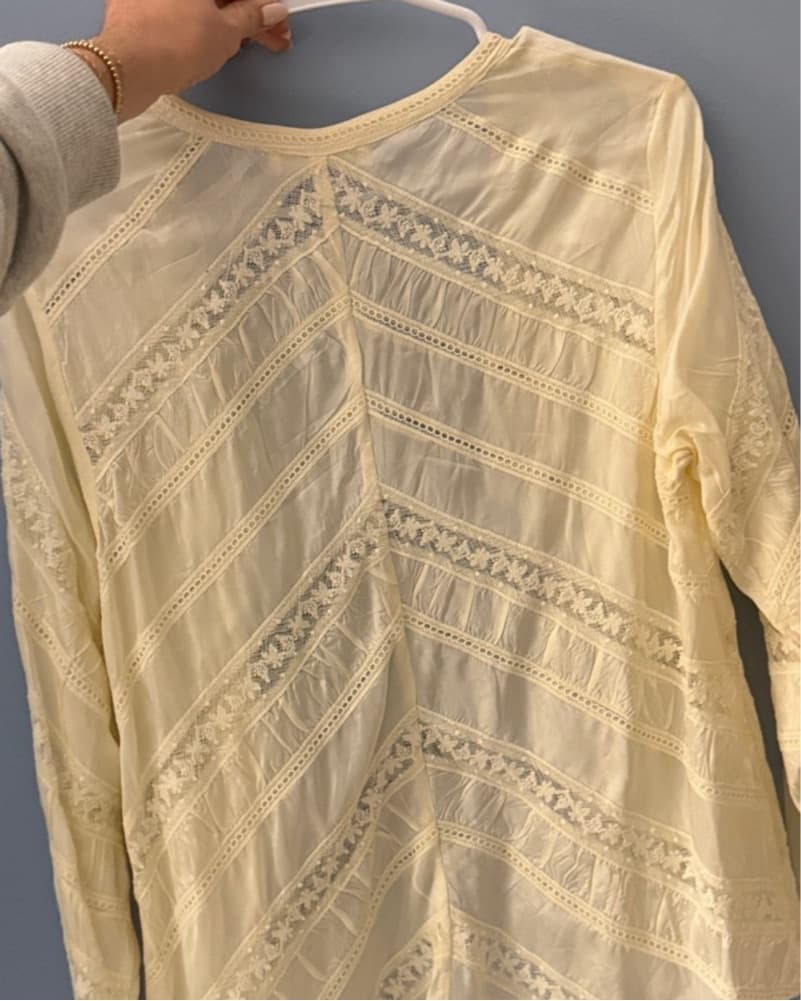 LoveShackFancy  Lace Trimmed Blouse - Image 3