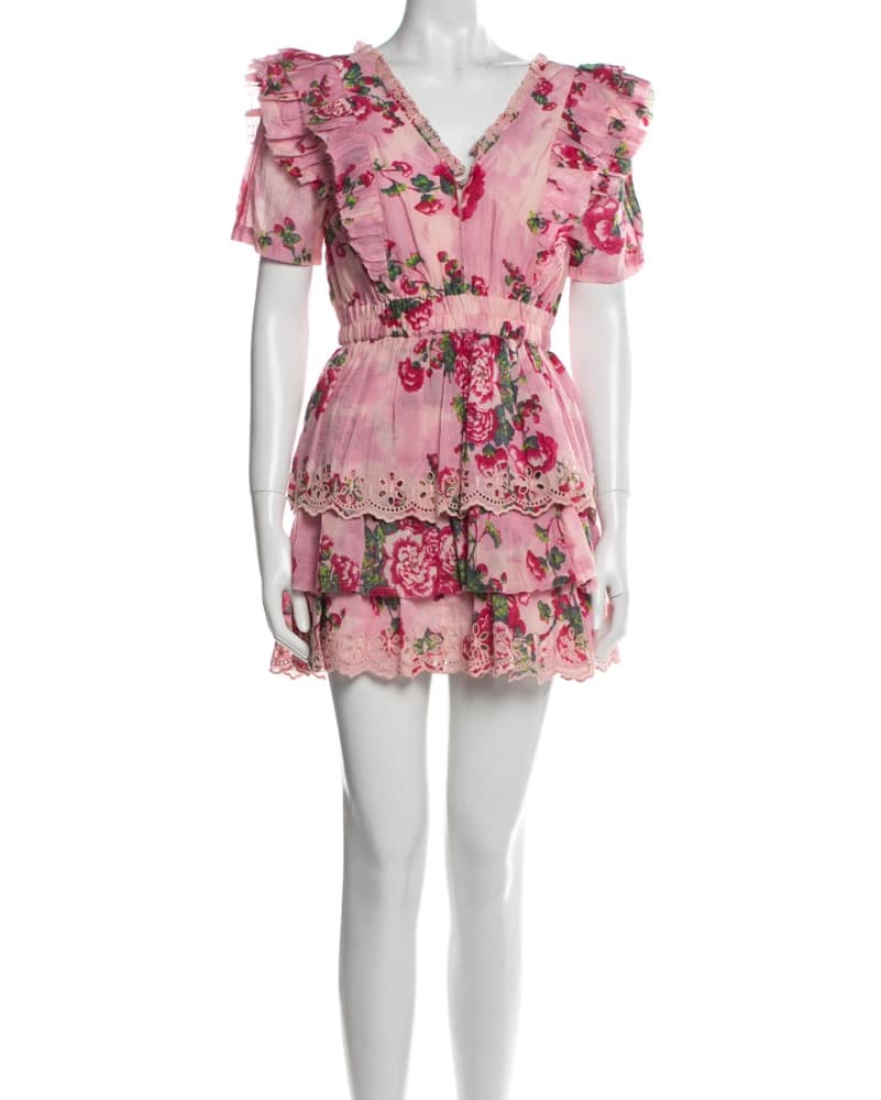 LoveShackFancy Aldina Ruffle Dress - Image 3