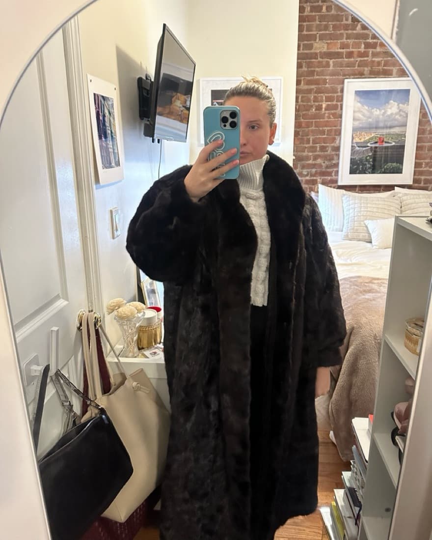Mink Oversized Coat - Image 3