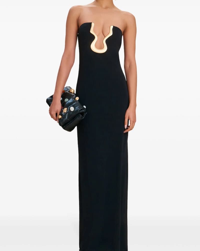 Cult Gaia Black Abril Gown - Image 1