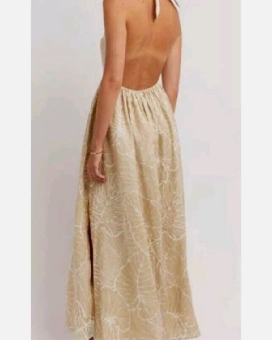 DISSH Linen Halter Dress - Image 3