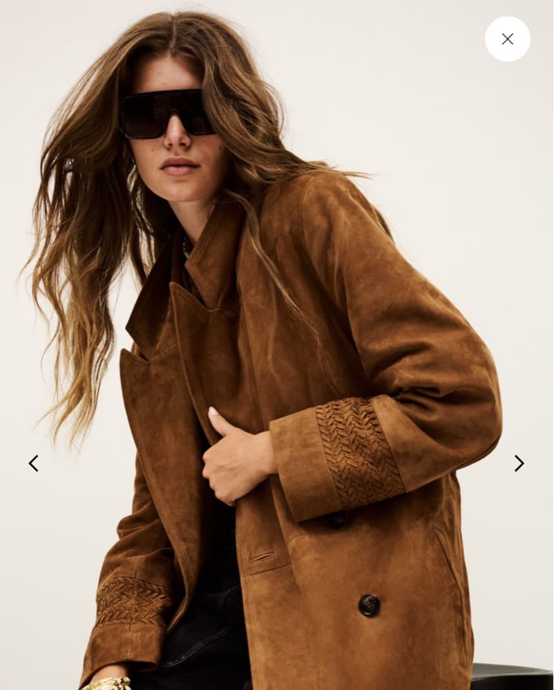 Suede Trench Coat - Ankle Length - Image 2