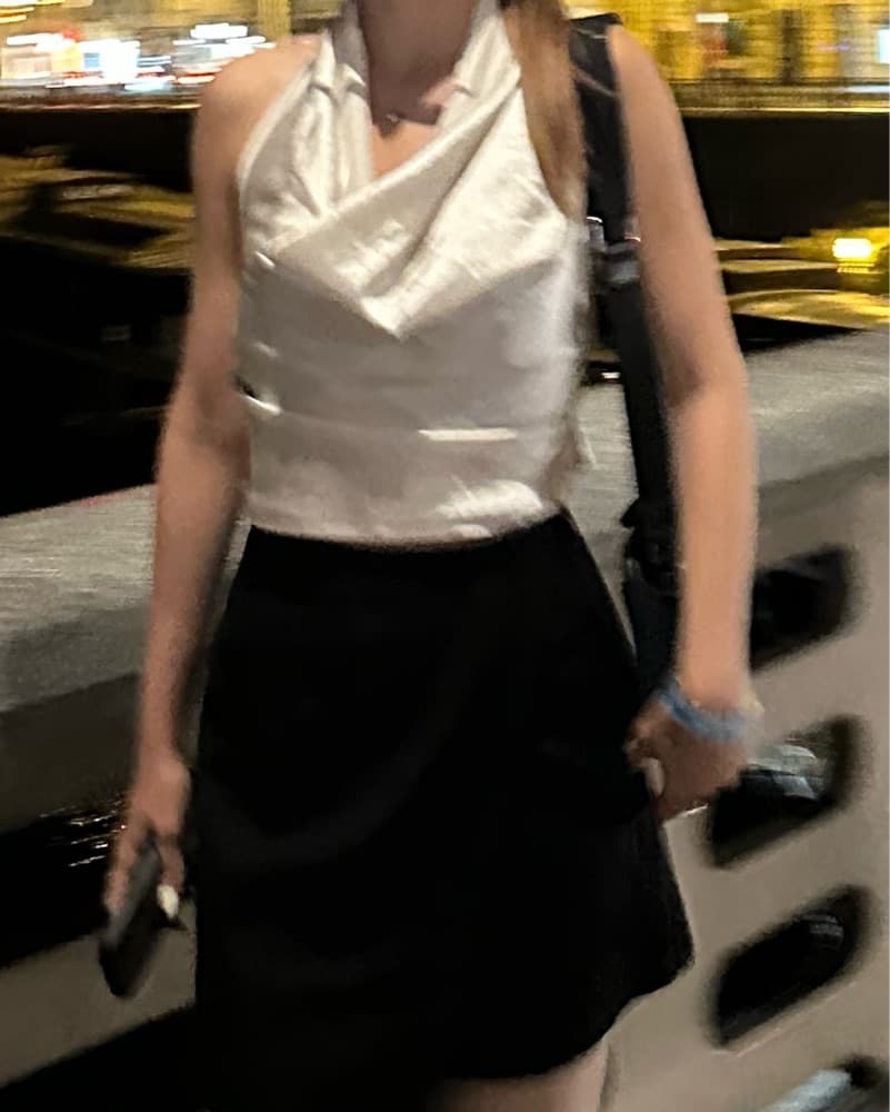 Elegant Ivory Satin Blouse - Image 1